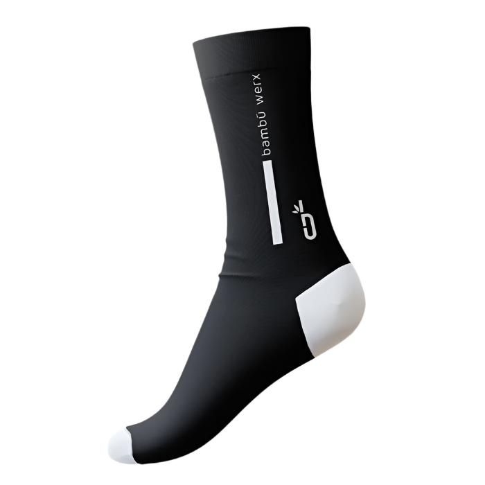 Performance Socks - Vertical Stripe/Logo Socks Bambū Werx S/M Black
