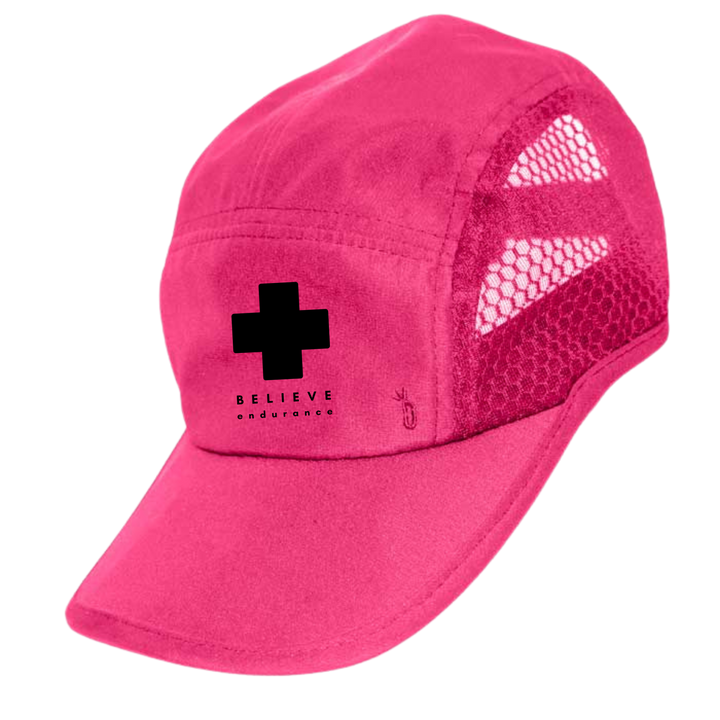 Believe Endurance Run Caps (New!) (Pre-Order) Headware Bambū Werx Pink Cross