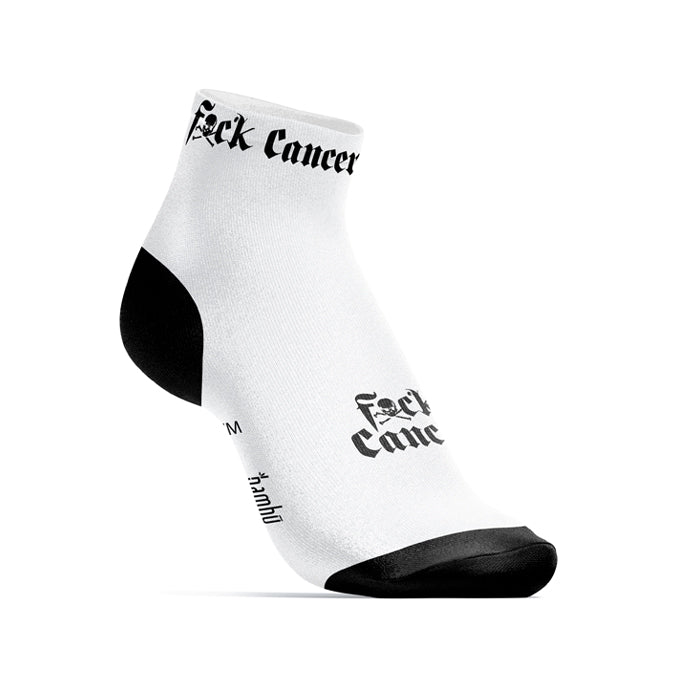 Fxck Cancer Ankle Socks Socks Bambū Werx S/M White