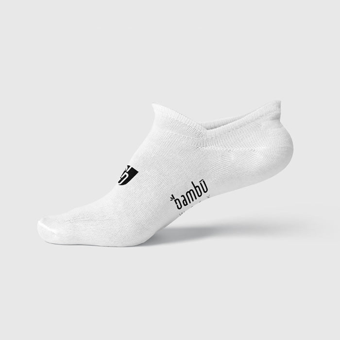 No-Show Socks - Pro Socks Bambū Werx S/M Solid White