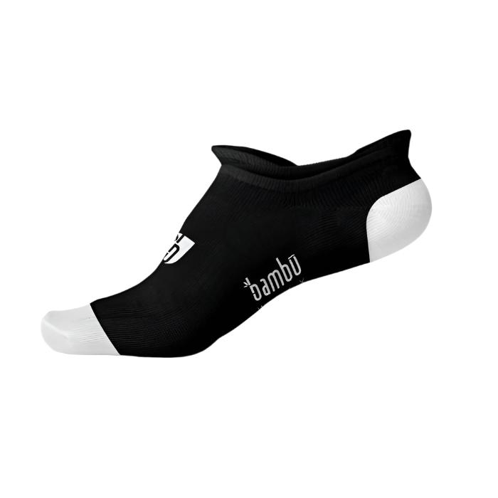 No-Show Socks - Pro Socks Bambū Werx S/M Black w/ White Complement