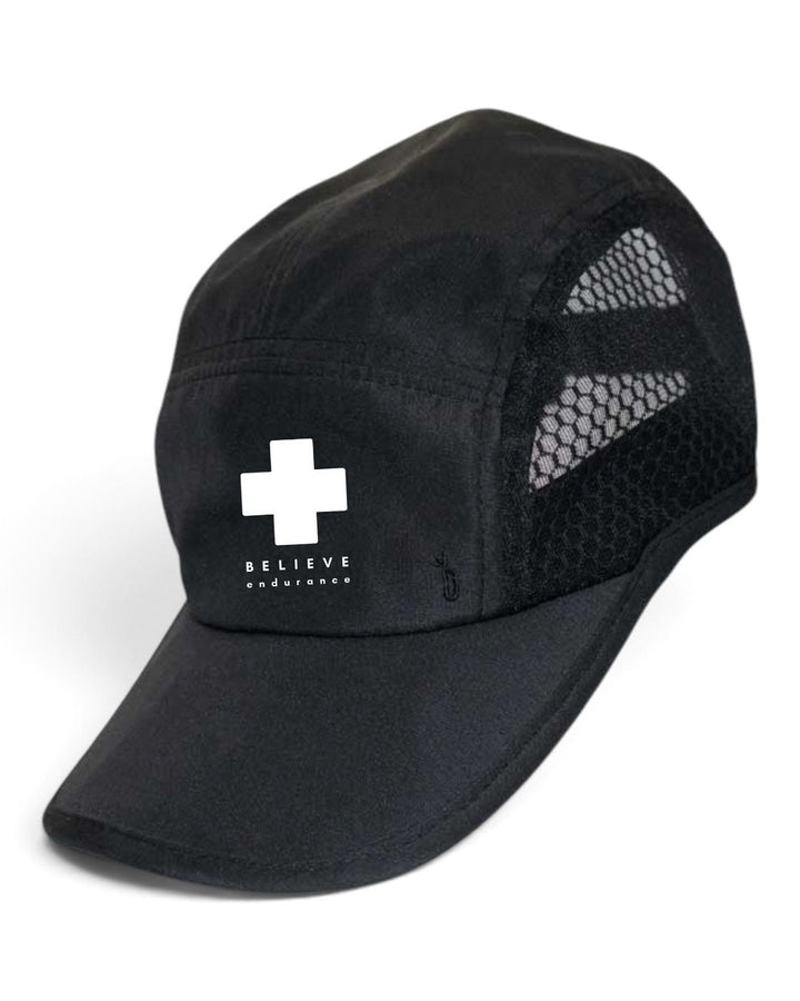 Believe Endurance Run Caps (New!) (Pre-Order) Headware Bambū Werx Black Cross