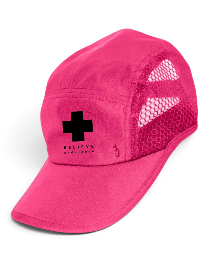Believe Endurance Run Caps (New!) (Pre-Order) Headware Bambū Werx Pink Cross