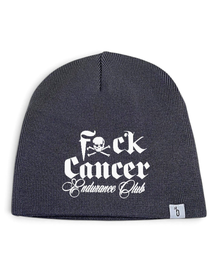 Fxck Cancer Endurance Club Beanie Headware Bambū Werx Charcoal Grey M/L (Standard Top)
