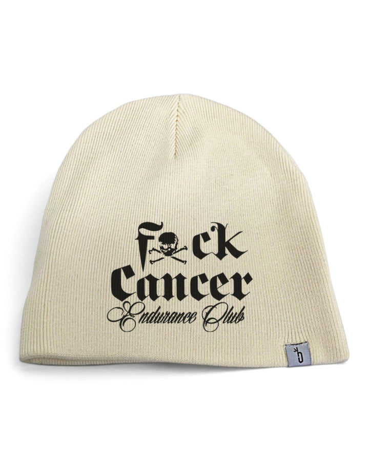 Fxck Cancer Endurance Club Beanie Headware Bambū Werx Bone White M/L (Standard Top)