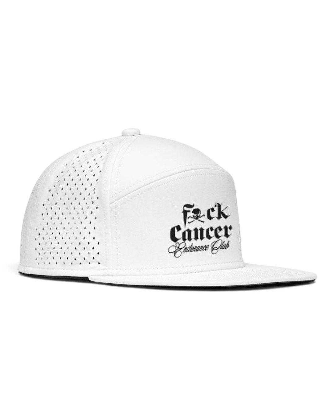 Fxck Cancer Endurance Club Trucker Hats - Flat Brim Headware Bambū Werx M/L Adjustable (55-59 cm) Black Flat-Brim
