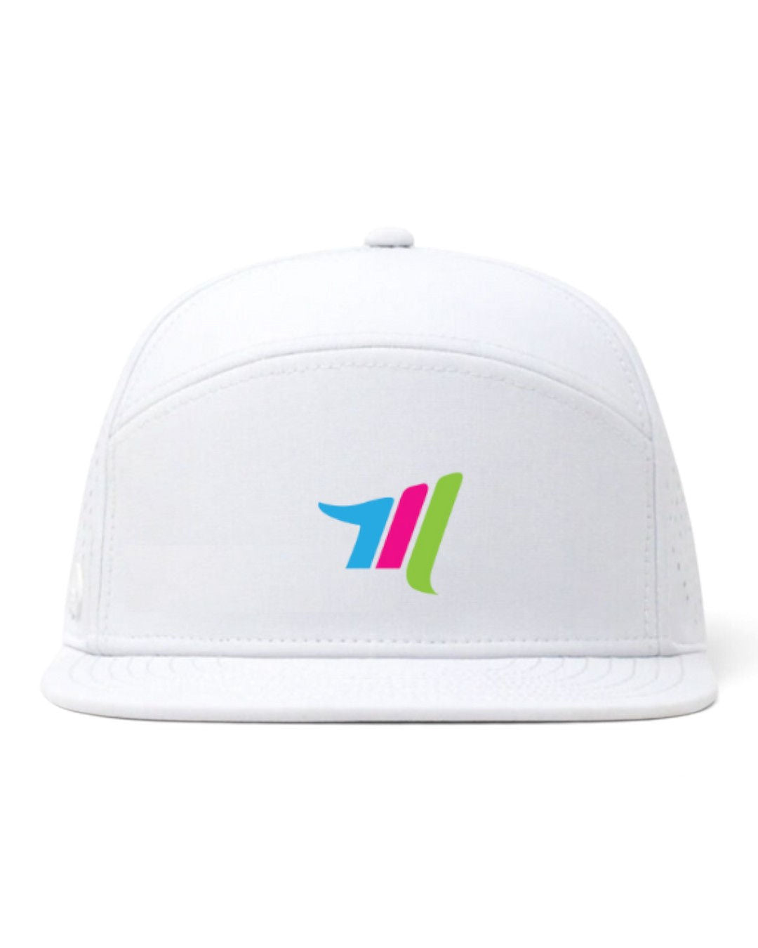 Merge Multisport Flat Brim Trucker Headware Bambū Werx M/L Adjustable (55-59cm) White
