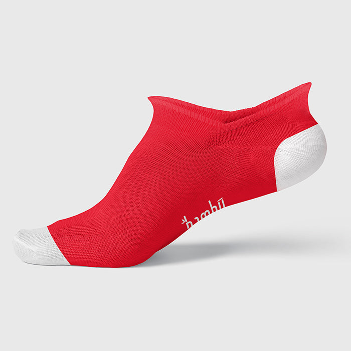 No-Show Socks - Pro Socks Bambū Werx S/M Red