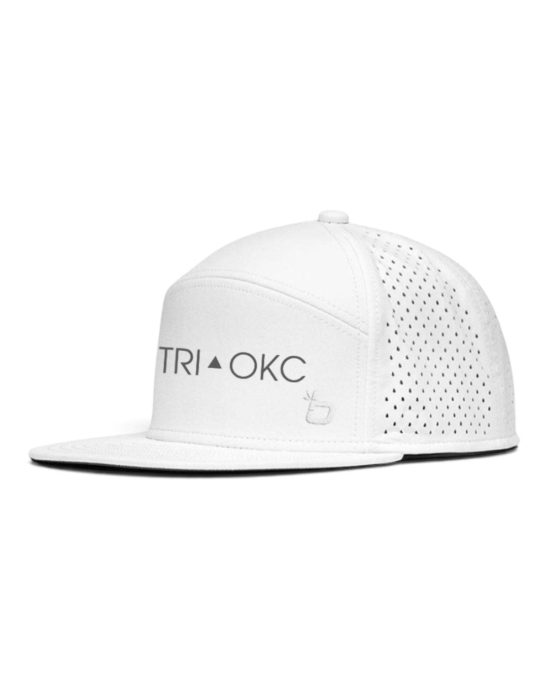 TRI-OKC Bamboo Trucker - Flat Brim Headware Bambū Werx M/L Adjustable (55-59cm) White Flat-Brim