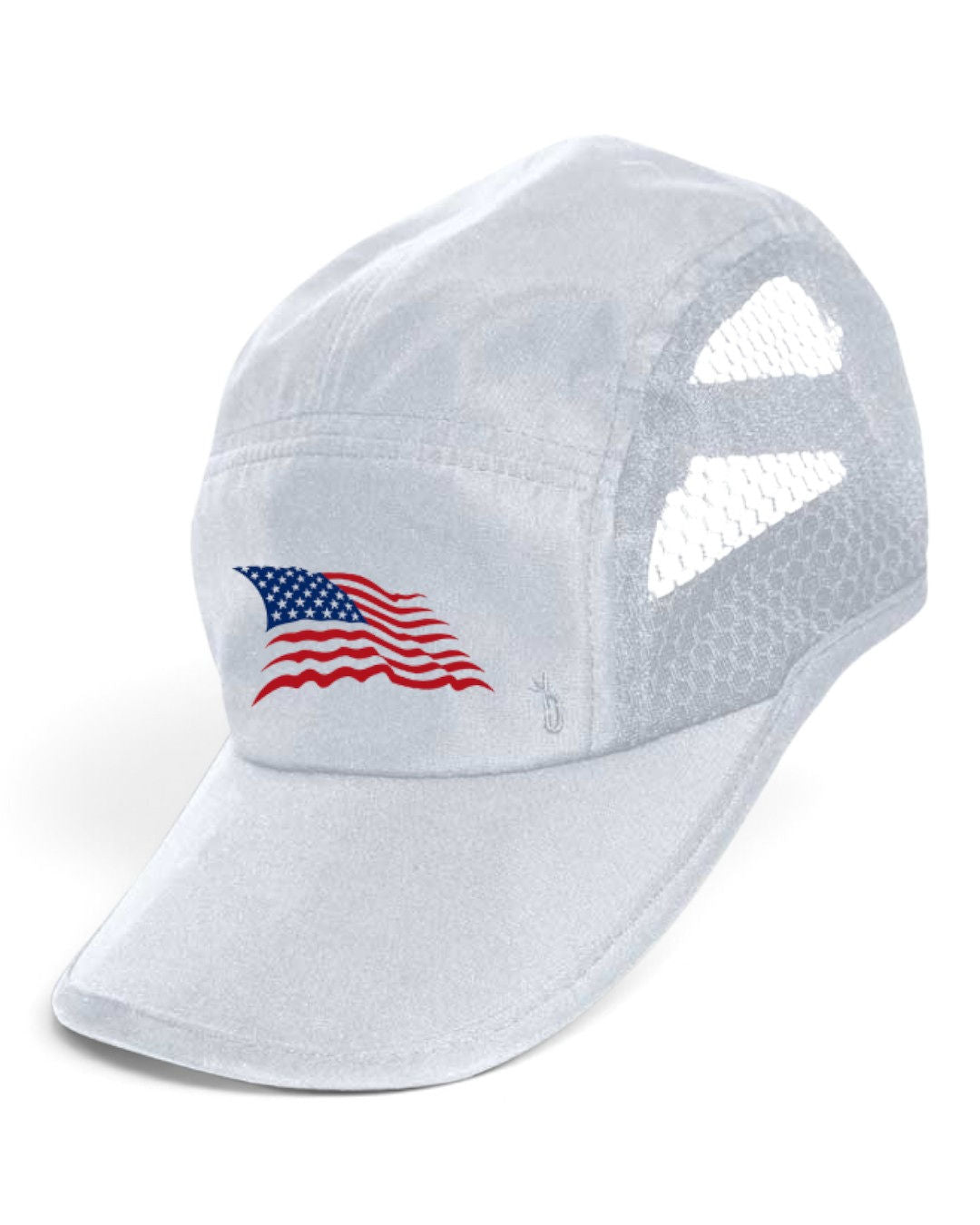 US Flag Run Cap (New!!) Headware Bambū Werx White