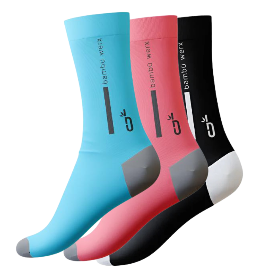 Vertical Stripe Performance Sock (3-Pack) Socks Bambū Werx