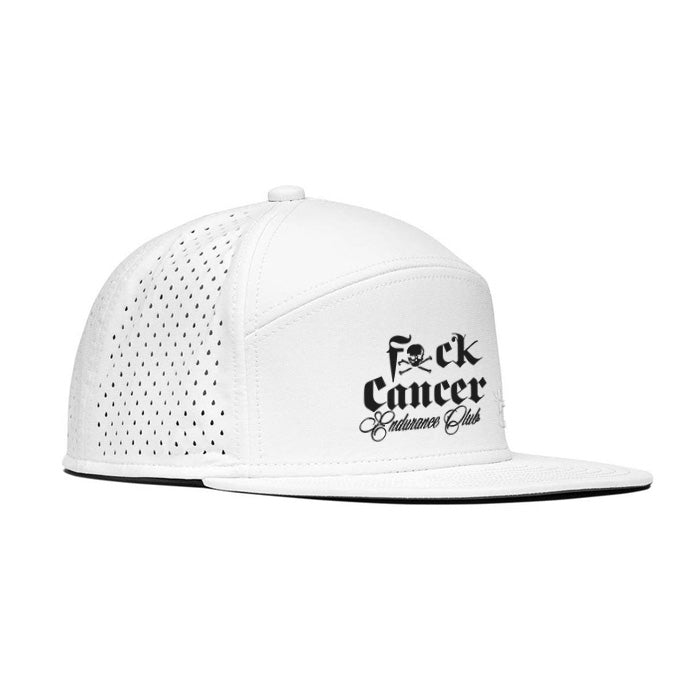 Fxck Cancer Endurance Club Trucker Hats - Flat Brim Headware Bambū Werx M/L Adjustable (55-59 cm) White Flat-Brim