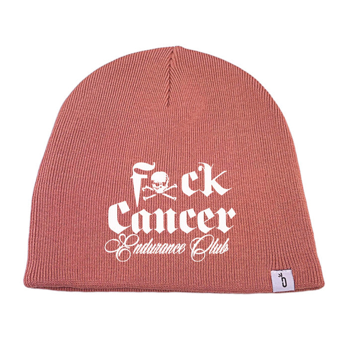 Fxck Cancer Endurance Club Beanie Headware Bambū Werx Dusty Rose M/L (Standard Top)