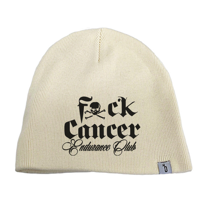 Fxck Cancer Endurance Club Beanie Headware Bambū Werx Bone White M/L (Standard Top)