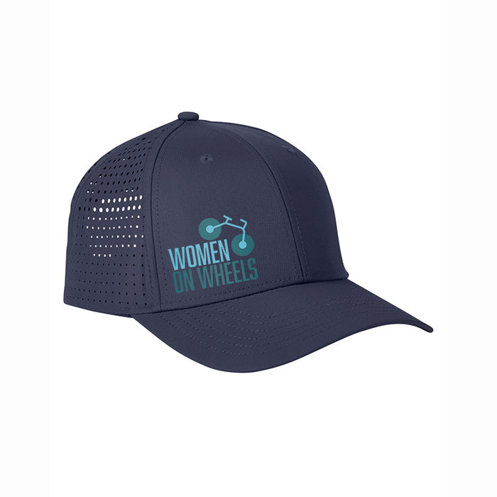 Women on Wheels Trucker Caps Headware Bambū Werx Steel Blue Baseball Brim (Curved) M/L Adjustable (55-59cm)