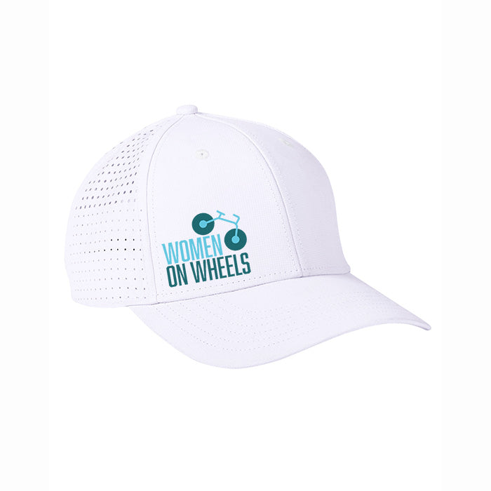 Women on Wheels Trucker Caps Headware Bambū Werx White Baseball Brim (Curved) M/L Adjustable (55-59cm)