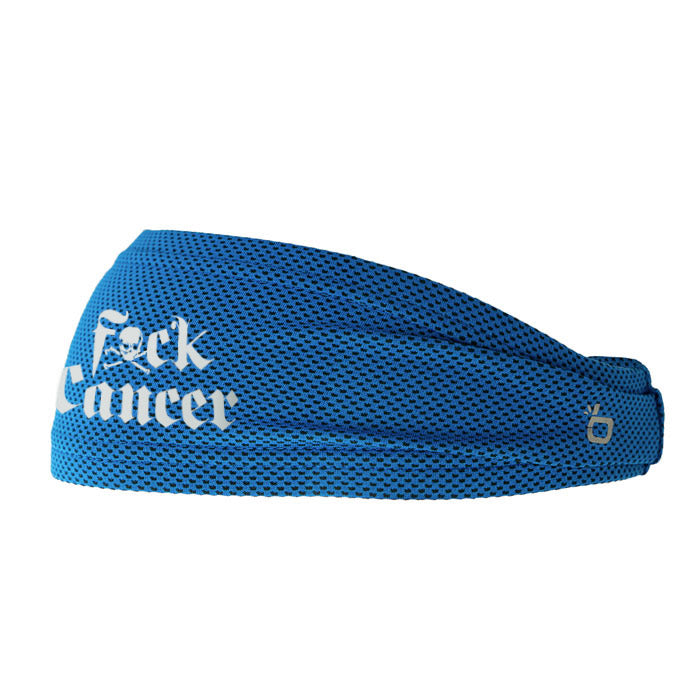 Fxck Cancer Headband Headband Bambū Werx M Blue